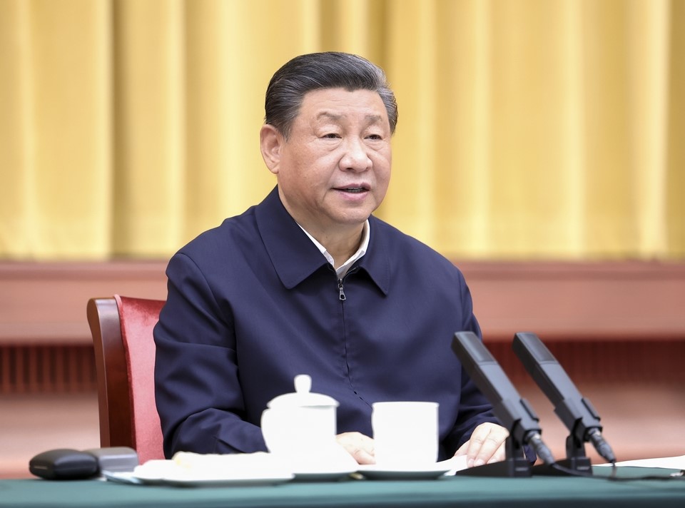 2024年3月20日下午，中共中央總書(shū)記、國(guó)家主席、中央軍委主席習(xí)近平在湖南省長(zhǎng)沙市主持召開(kāi)新時(shí)代推動(dòng)中部地區(qū)崛起座談會(huì)并發(fā)表重要講話。新華社記者 鞠鵬 攝 